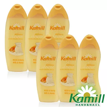 【德國卡蜜兒Kamill】蜂蜜牛奶香氛沐浴膠250ml(6瓶組)