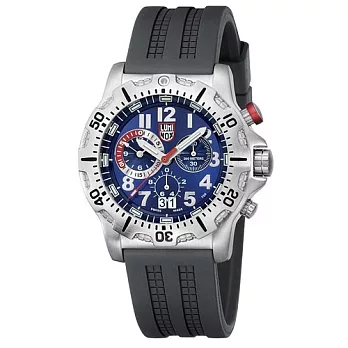 LUMINOX雷明時 潛水系列藍寶鏡面計時腕錶-藍x銀時標/44mm