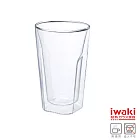 【iwaki】雙層耐熱玻璃杯 400ml(方型款)