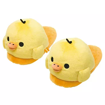 San-X 懶熊可愛保暖系列大頭毛絨保暖拖鞋。小雞