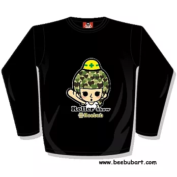 【Beebub】RollerShow-工頭蘿拉-長袖平口XS黑色