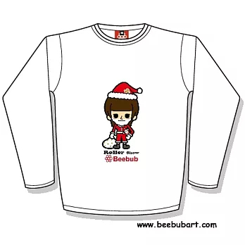 【Beebub】RollerShow-聖誕老公公蘿拉-長袖平口XS白色