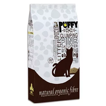 PUFFY松木凝結貓砂、10L、3入