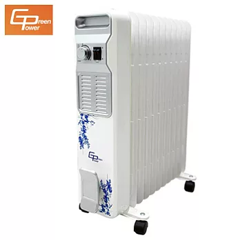 《GreenPower》全球綠能11葉片式恆溫電暖器(白)-WFR111511C