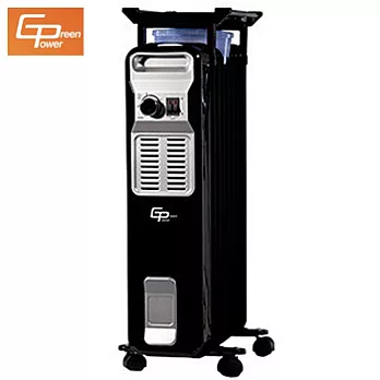 《GreenPower》全球綠能11葉片式恆溫電暖器(黑)-WFR111511C