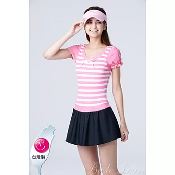 Punta Bella粉水連身裙泳裝再加贈白人沐浴露或洗髮露1300108M印花