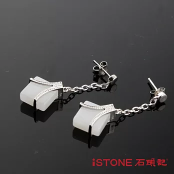 石頭記 時尚京白玉耳環京白玉