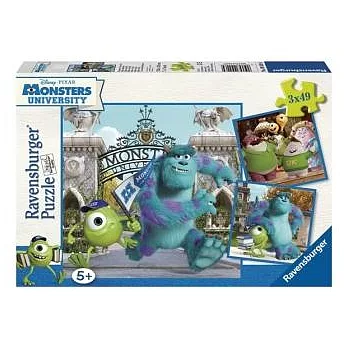 Ravensburger維寶迪士尼拼圖-怪獸大學.怪獸電力公司(3*49pcs)