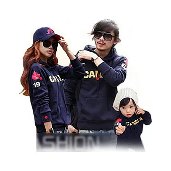 SW韓版帥氣楓葉超厚款親子裝情侶裝(爸爸)L藍