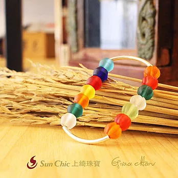 《上綺珠寶》Grace Chen-我很勇敢-馬卡龍琉璃手鍊