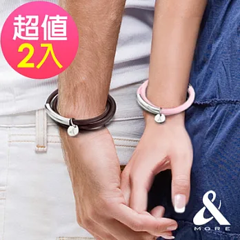 【&MORE】愛迪莫『Desire渴望』超濃鍺鈦對鍊(任選)手環x2 L號+S號