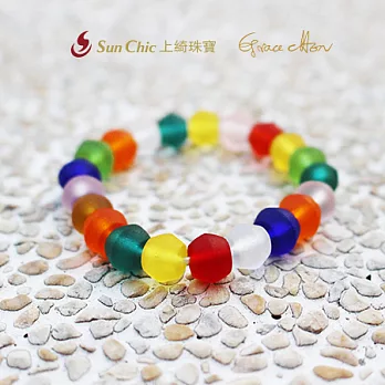 《上綺珠寶》Grace Chen-我很幸福-馬卡龍琉璃手鍊