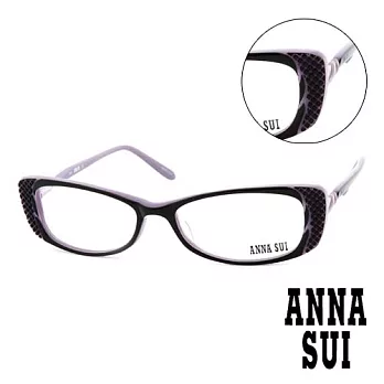 【Anna Sui 】日本安娜蘇 時尚立體精雕造型平光眼鏡(紫) AS10402