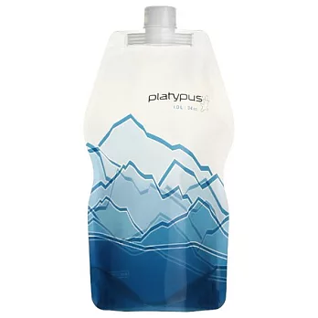 【美國 Platypus】軟式水壺(1公升)冰山藍