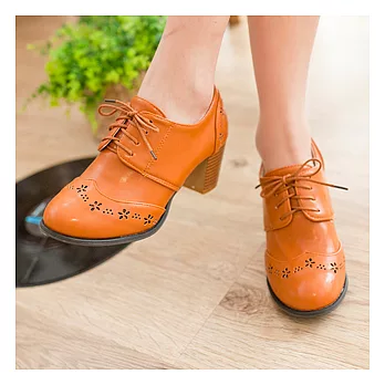 EOWYN。韓系時尚花朵鏤空繫帶甜美裸靴/4色/35-39碼(預購)35黃色35