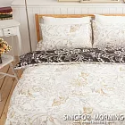 幸福晨光《花園城堡(白)》單人三件式100%精梳棉床包被套組