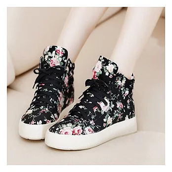 EOWYN。陽光簡約碎花布休閑鞋/2色/35-39碼(現+預)35黑色35