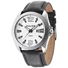 POLICE 義式休閒風格時尚腕錶-黑/47mm