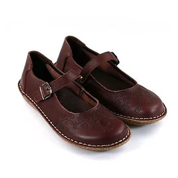 SNAIL蝸牛 精緻觸感手工縫製真皮平底休閒鞋(女生款)35咖啡色