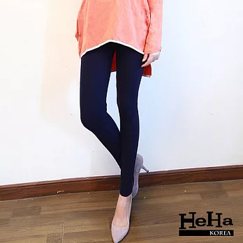 內搭褲 韓版螺紋棉假口袋九分內搭褲 五色-HeHa- FREE(黑色)