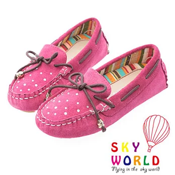 Sky World彩虹樂園手工豆豆鞋-甜美桃28甜美桃