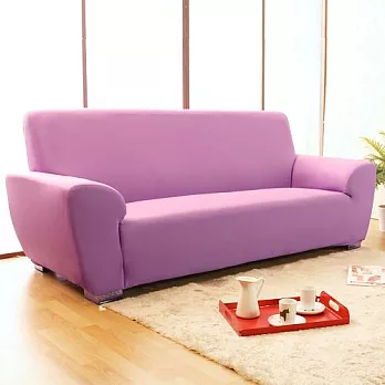《Homebeauty》大和防蹣抗菌彈性沙發罩/沙發套-大腳椅+3人座沙發薰衣草紫