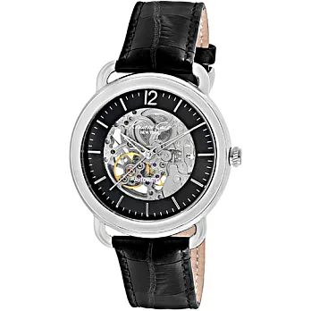 Kenneth Cole 雅緻經典鏤空機械腕錶-黑/41mm