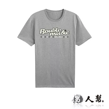 【男人幫Man’s Shop】T0598*純棉【美式塗鴉music&五角星 短袖T恤】灰色 S號