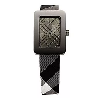 【BURBERRY】英國倫敦精品 -黑色長方形經典女表 BU1159