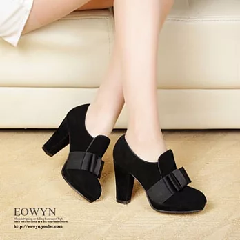 EOWYN。韓系時尚閃亮爆裂紋扣搭高跟鞋/黑色36/EX2562-6115(現貨)36黑色36