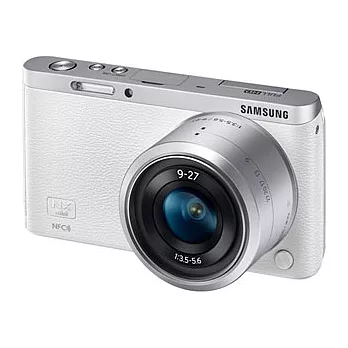 SAMSUNG NX mini 9-27mm 變焦鏡組(公司貨)+16G記憶卡+專用電池+清潔組+讀卡機+小腳架+保護貼-白色