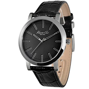 Kenneth Cole 義式極簡風尚腕錶-黑/43mm