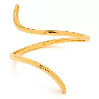 GORJANA 立體大S波浪造型戒指 鑲18K金 典雅簡約 Gisele吉賽兒款7號