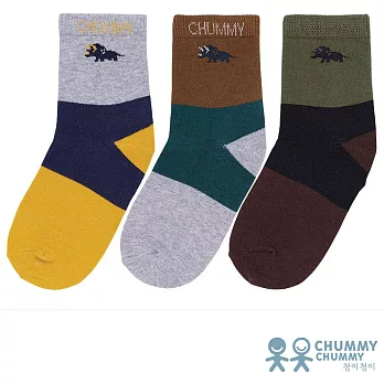 【CHUMMY CHUMMY】霓虹恐龍襪子-男(10雙組) 3 (97CM)5Y-6Y
