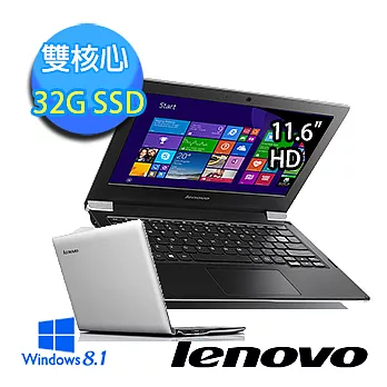 【Lenovo】S21e 80M4000NTW 11.6吋筆電(N2840/2G/32G SSD/WIN8.1)時尚銀