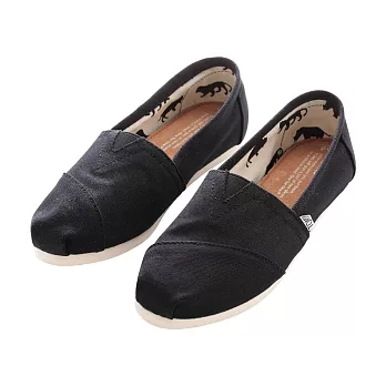 TOMS Canvas Women’s Classics 素面帆布平底鞋 女款5.5黑色帆布