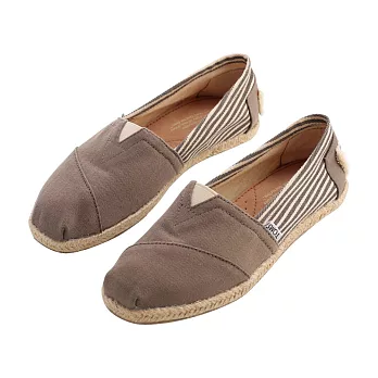 TOMS University Women’s Classics 條紋帆布草編鞋 女款5.5灰色條紋