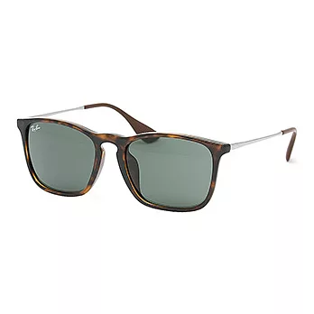 【Ray Ban 雷朋】4187F-710/71太陽眼鏡-亞洲加高鼻墊款(#琥珀框-綠鏡面)