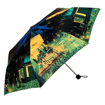 【雨傘詩人Poet of Umbrella】輕巧油畫折傘-梵谷- 夜晚露天咖啡座
