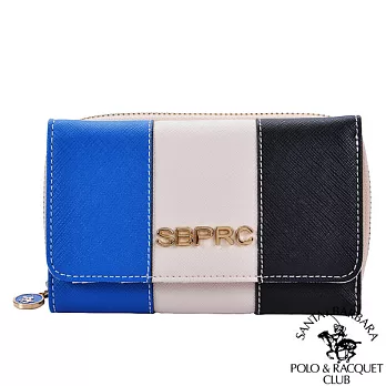 SANTA BARBARA POLO.聖大保羅 - 漾彩仲夏系列 三折後拉鏈中夾- 海軍藍