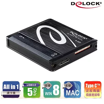 Delock USB3.0 Type C™ all-in-1讀卡機－91720