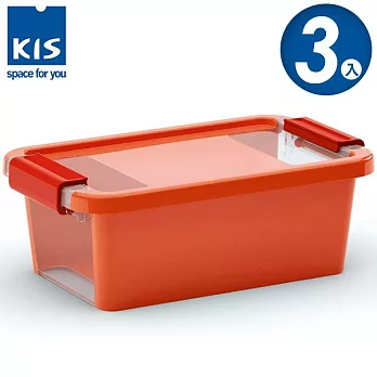 義大利 KIS BI BOX 單開收納箱 XS 橘色 3入橘色