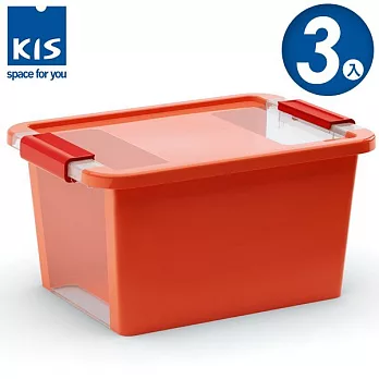 義大利 KIS BI BOX 單開收納箱 S 橘色 3入橘色