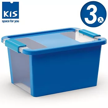 義大利 KIS BI BOX 單開收納箱 S 藍色 3入藍色