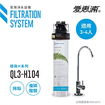 【愛惠浦公司貨】EVERPURE 除鉛雙效家用型淨水器(QL3-H104)