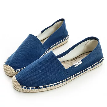 美國【SOLUDOS】深藍色帆布 草編懶人鞋 FOR1001-4109深藍色
