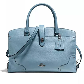 (COACH)時尚單肩手提包 大號37167 湖水藍色