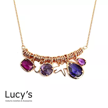 Lucy’s Soiree思瓦晚宴系列 璀璨鋯石蝴蝶蜻蜓項鍊玫瑰金
