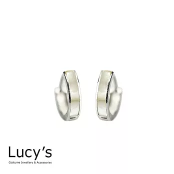Lucy’s 925純銀歐美幻彩貝殼寶石環形耳扣