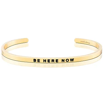 MANTRABAND BE HERE NOW 專注於當下吧 金色手環 附包裝盒